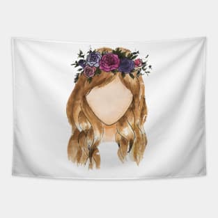 Flower Crown Model Tapestry