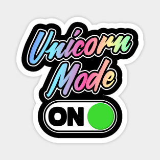 Unicorn Mode On Retro Colorful Gift Mom Party Magnet