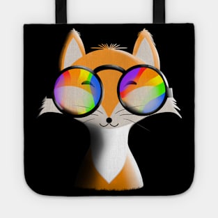 Fox with glasses Tote