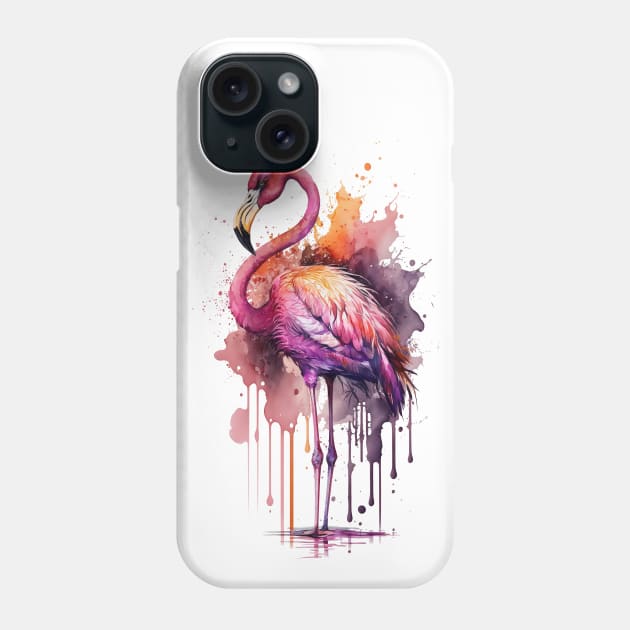 Flamingo Ink Art Phone Case by Bondoboxy