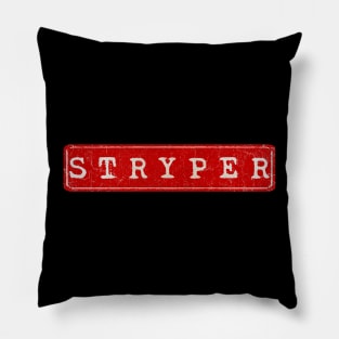 vintage retro plate Stryper Pillow