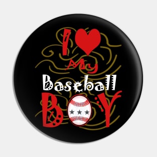 i love my baseball boy Pin