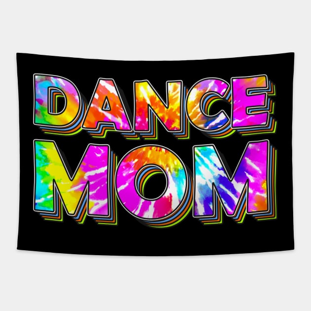 Dance Mom Gift Vintage Retro Tie Dye Tapestry by SpacemanTees