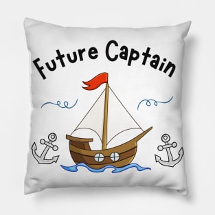 Sailing Sailboat Future Captain Children Pillow