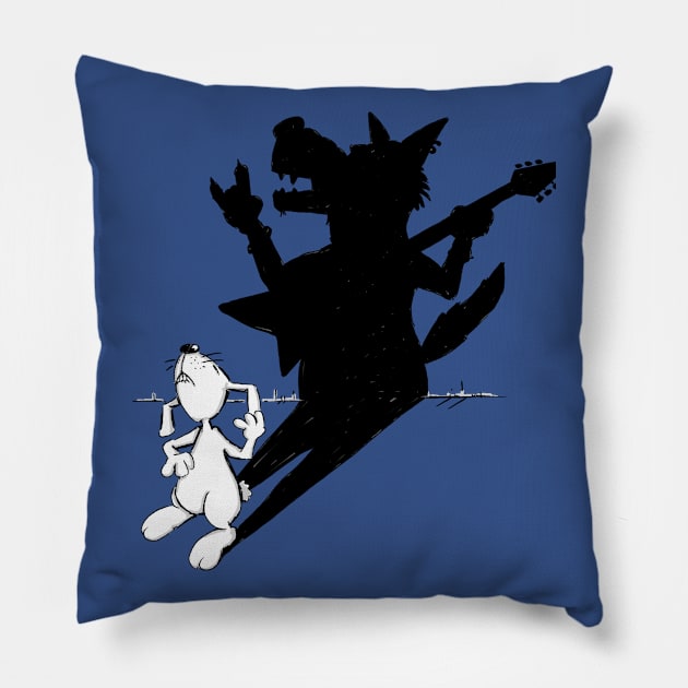 Hare Guitar Pillow by schlag.art
