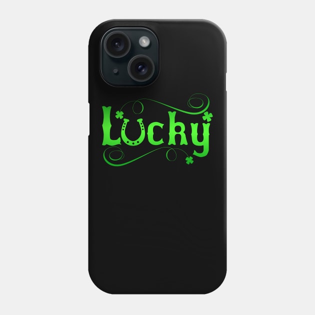 Lucky irish T Shirt Ireland Paddys Day Gift Phone Case by biNutz