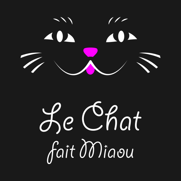 French Cat Says Meow - Cats - Long Sleeve T-Shirt | TeePublic
