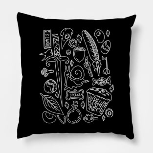 Junk and Treasure Doodles "Goblincore" Pillow