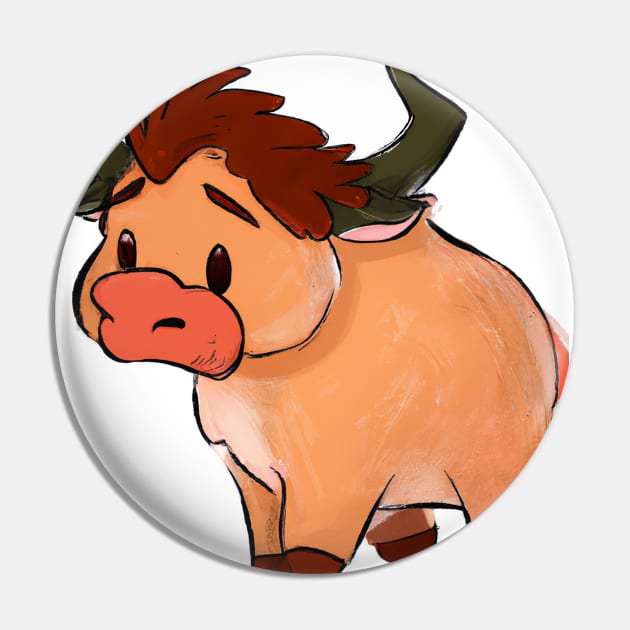 Buffalo Cute Little Cartoon Kawaii Anime Stock Vector (Royalty Free)  2319266625 | Shutterstock