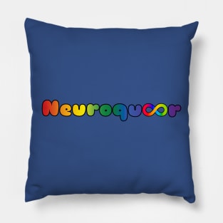 Neuroqueer lgbt gay rainbow flag infinity neurodivergent autistic pride Pillow