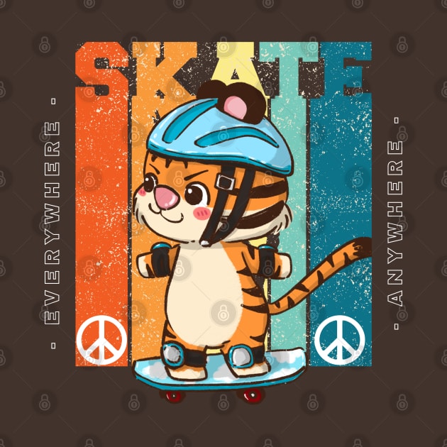 Funny cat skater by MisaMarket