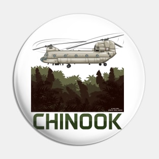 Chinook Transport Helicopter Military Armed Forces Novelty Gift Pin