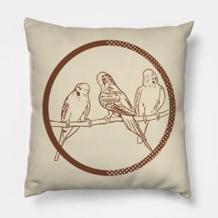 Birds in a cage Pillow