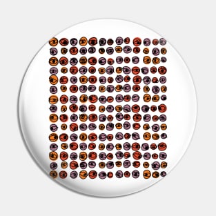 Halloween Colors Eyes Modern Decorative Abstract Mosaic Dots Pattern Pin