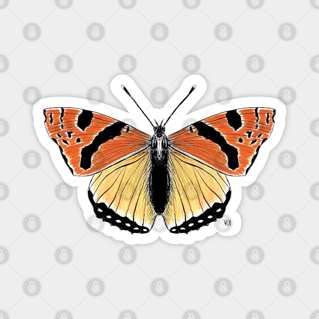 Not so real Butterfly orange Magnet by VeraAlmeida