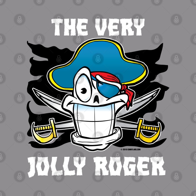 The Very Jolly Roger Pirate Skull Cartoon by eShirtLabs