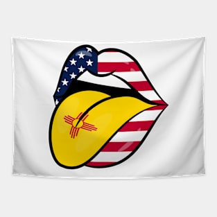 New Mexico American Flag Mouth Tapestry