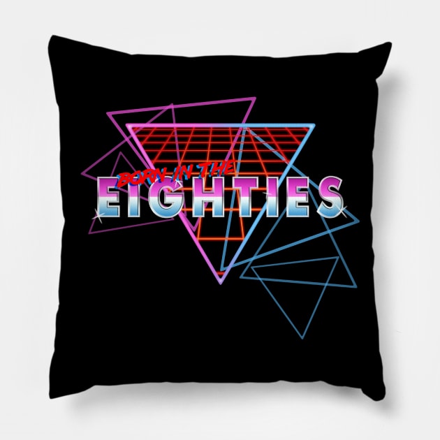 Born in the - Eighties Pillow by AngoldArts