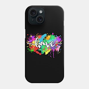 Video Game Controller Love Colorful Typography Gamer Phone Case