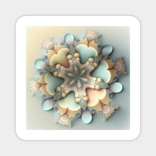 A Fractal Design of Subtle Pastel Colors Magnet