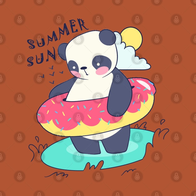 Panda summer sun by ArtStyleAlice