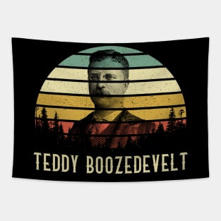 Teddy Boozedevelt Roosevelt US Flag 4th of July Tapestry