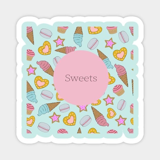 Various sweets. Magnet by Design images