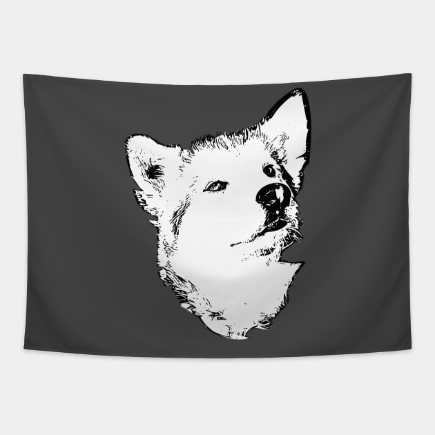 Alaskan Malamute Face Tapestry by DoggyStyles