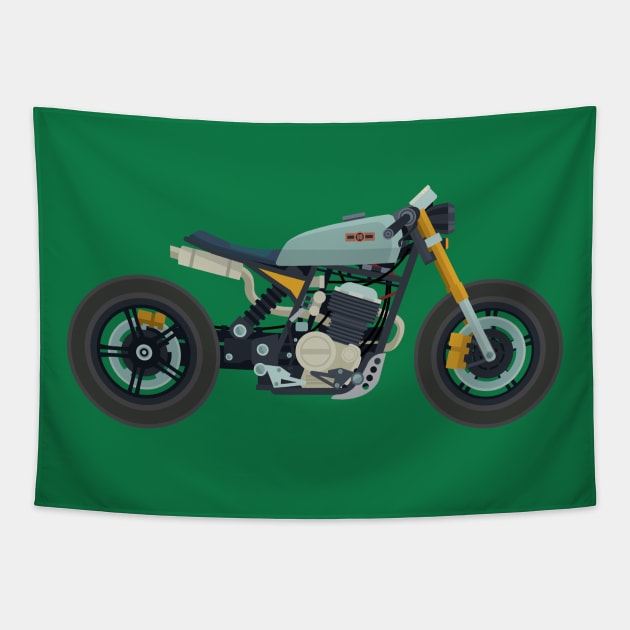 Cafe Racer Tapestry by funkymonkeytees