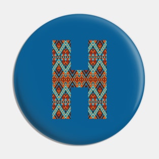 Letter H- boho design Pin