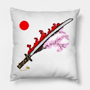 Katana Japanese Pixel Art Pillow