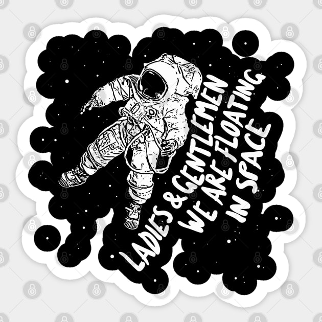 Floating Cosmonaut Spaceman Vinyl Sticker