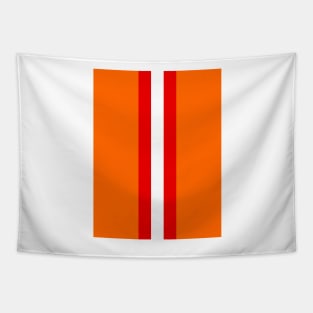 Retro American Football Stripes Tampa Bay Orange, Red, White Tapestry