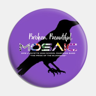 Mosaic Raven Pin