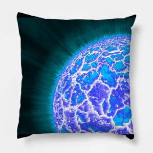 Exploding Sun Close-Up - Light Blue Pillow