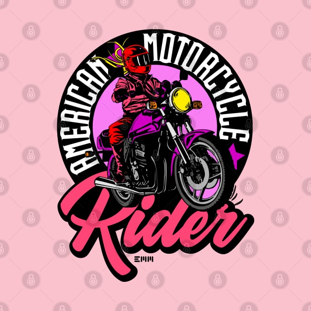 american motorcycle rider girl by ArtMofid