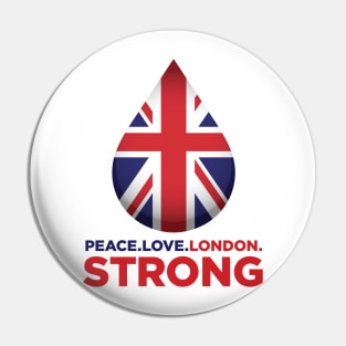 Peace. Love. London. Strong Pin