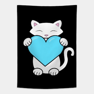 Cat Love Pattern Tapestry