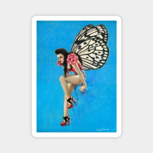 Vintage Rockabilly Fairy Magnet