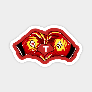 I love T - Travis KELCE heart celebration Magnet