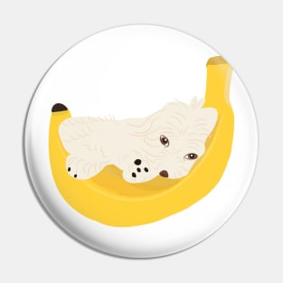 Cute Banana Maltipoo Pin