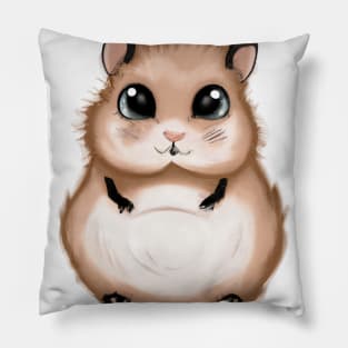 Cute Hamster Drawing Pillow