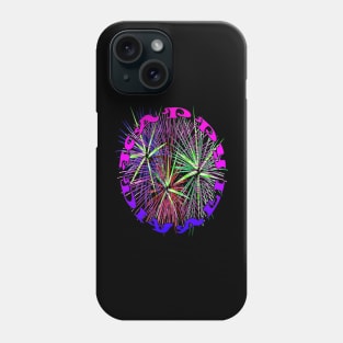 Happy Diwali Light Up The World With Fireworks Pink Purple Phone Case