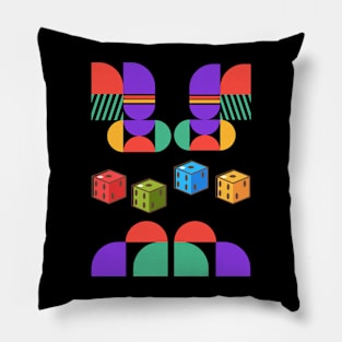 Colorful Dice Delight Pillow