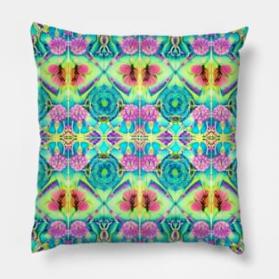 Boho Butterfly & Flower Pattern Pillow