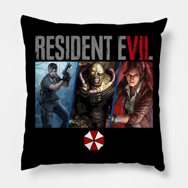 Resident Evil first game Pillow by Girladies Artshop