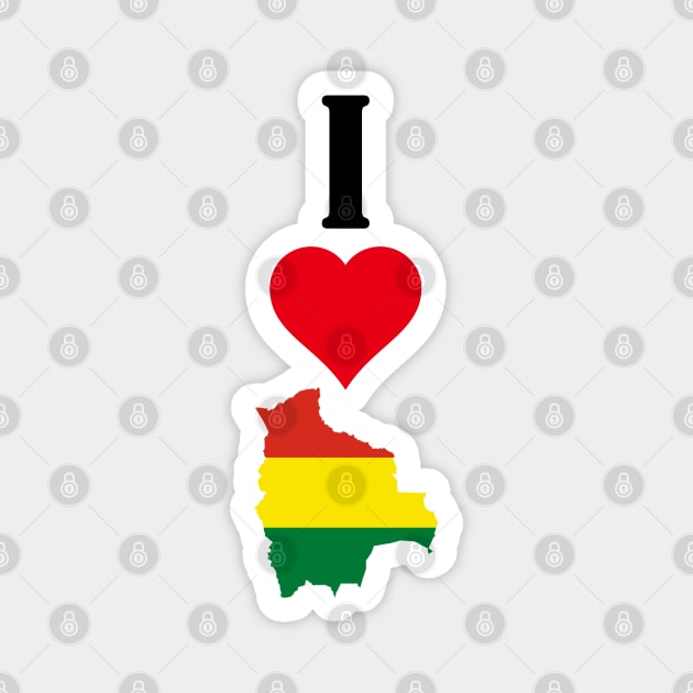 I Love Bolivia Vertical I Heart Country Flag Map Magnet by Sports Stars ⭐⭐⭐⭐⭐