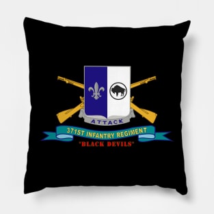 371st Infantry Regiment - Black Devils (V0) w Br - Ribbon Pillow