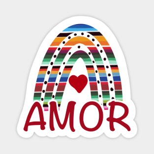 Sarape Rainbow Amor Magnet