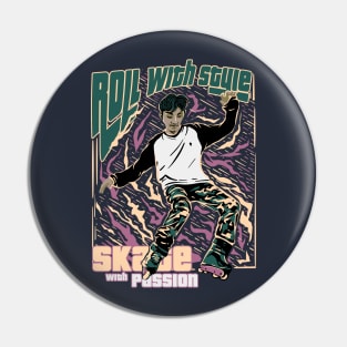 Roll with Style Pin